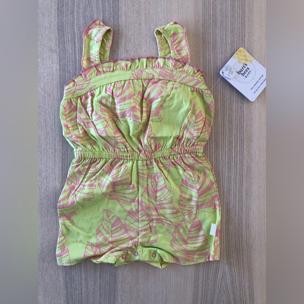 Burt’s Bee’s baby shorts and tank romper -18 months